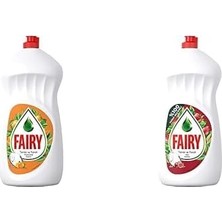 Sıvı Bulaşık Deterjanı Portakal Kokulu, 1500 ml & Fairy Temiz & Ferah Nar Kokulu Sıvı Bulaşık Deterjanı, 1500 ml