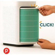 Akıllı Hava Temizleyici 4 Pro Uyumlu Hepa + Karbon Iç Filtre (Yeşil) – Değiştirilebilir Karbon Filtreli, 3 Katmanlı Filtrasyon