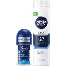 Men Erkek Hassas Ciltler Için Koruyucu Tıraş Jeli 200ML ve Mini Roll-On Deodorant Fresh 25ML