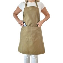 Mutfak Önlüğü Su Geçirmez Şef Önlüğü 2 Geniş Cepli Barista Önlüğü Açık Kahve