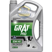 Grat 10W-40 Yarı Sentetik Motor Yağı 4 Litre Apı Sl/cf Benzinli Dizel Araç Yağı