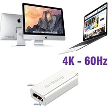 Usb-C HDMI Dönüştürücü | 4K 60Hz Görüntü Aktarımı | MacBook Pro Air, iPad Pro Uyumlu Type-C HDMI Adaptör Gümüş