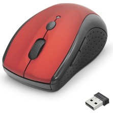 sbodurhome Kablosuz Mouse 800/1600 Dpi - Kırmızı Siyah HDX3405R