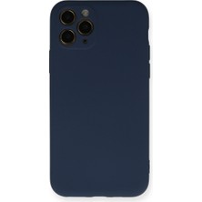 Elektrik Doktoru iPhone 11 Pro Kılıf Nano Içi Kadife Silikon - Lacivert