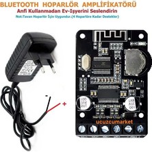 Ucuzcu Market Bluetooth Hoparlör Amplifikatörü (Tavan Hoparlör Için Uygundur- 4 Hoparlöre Kadar Bağlanır)