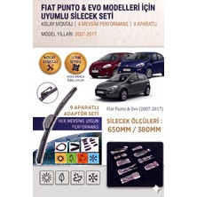 AutoBase Fiat Punto / Punto Evo Ön Cam Silecek Takımı 2007-2017