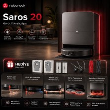 Roborock Saros 20 Robot Süpürge Siyah