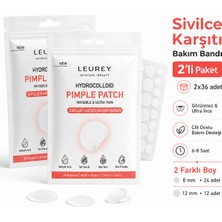 LEUREY Pimple Patch, 2X36 Adet, Spot Patch, Şeffaf Akne Bandı, Sivilce Bandı, Hidrokolloid Bant Salisilik Asit & Çay Ağacı Yağı