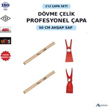 Apeksal Yekpare Dövme Çelik Çatallı ve Keçi Boynuzu Çapa Saplı Bahçe Çapası