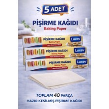 Bezos Luxev Pişirme Kağıdı Hazır Kesilmiş 8 Parça Yağlı Kağıt Fırın Kağıdı Baking Paper 5 Adet