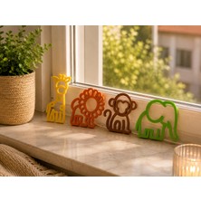Major Hobi Safari Hayvan Figürlü Duvar Süsü Seti – 11-18 cm Dekoratif Çocuk Odası Süsü