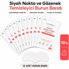 LEUREY Nose Strip, Siyah Nokta ve Gözenek Temizleyici Burun Bandı 10'lu