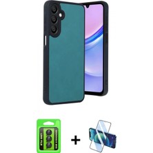 Pileli Store Pilelistore™ Galaxy A15 4g Kılıf Kıvılcım Işık Serisi - Siyah 3D Antistatik Seramik Nano Ekran Koruyucu + Raze Metal Kamera Lens - Sh
