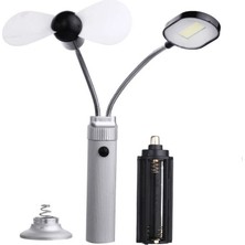 sbodurhome Şarjlı Pervaneli Mıknatıslı LED Masa Lambası Taşınabilir Çok Fonksiyonlu Aydınlatma WT-093