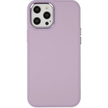 Bezos iPhone 12 Pro Max Kılıf Asya Deri Silikon - Lila