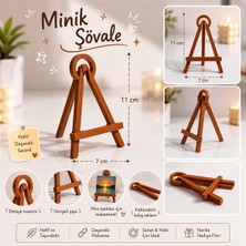 Major Hobi 3’lü Mini Şövale Stand Seti 11x7 cm – Dekoratif Küçük Tuval ve Fotoğraf Standı