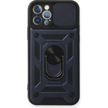 Elektrik Doktoru iPhone 12 Pro Kılıf Pars Lens Yüzüklü Silikon - Lacivert