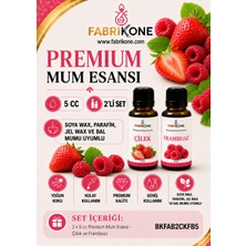 Fabrikone Premium Mum Esansı 5 cc 2'li Set - Çilek, Frambuaz - Soya Wax, Parafin, Jel Wax ve Bal Mumu Uyumlu BKFAB2CKFB5