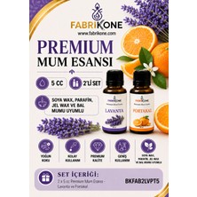 Fabrikone Premium Mum Esansı 5 cc 2'li Set - Lavanta, Portakal - Soya Wax, Parafin, Jel Wax ve Bal Mumu Uyumlu BKFAB2LVPT5
