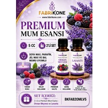 Fabrikone Premium Mum Esansı 5 cc 2'li Set - Orman Meyvesi, Lavanta - Soya Wax, Parafin, Jel Wax ve Bal Mumu Uyumlu BKFAB2OMLV5