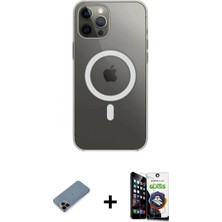Pileli Store Pilelistore™ iPhone 12 Pro Max Kılıf Ahenk Yansıma Prime - Şeffaf Temperli Cam Ekran Koruyucu + Shine Kamera Lens Koruma Cam - Sh