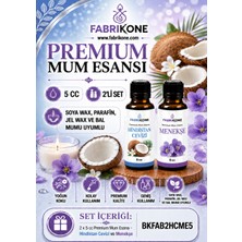 Fabrikone Premium Mum Esansı 5 cc 2'li Set - Hindistan Cevizi, Menekşe - Soya Wax, Parafin, Jel Wax ve Bal Mumu Uyumlu BKFAB2HCME5