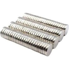 sbodurhome 50 Adet 10X2MM Yuvarlak Neodyum Mıknatıs Güçlü Magnet Nikel Kaplamalı