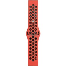 Colezium Watch 20MM Spor Delikli Kordon (Saat Değildir) - Kırmızı-Siyah