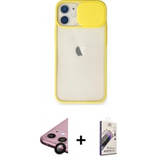 Pileli Store Pilelistore™ iPhone 11 Kılıf Vadi Çizgi - Siyah Bilvis 3D Mat Cam Ekran Koruyucu + Raze Metal Kamera Lens - Sh