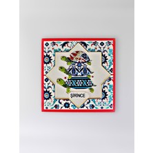 Mundy Şirince Temalı Polyester Kabartmalı Kaplumbağa Desen Magnet  7 x 7 cm – Dekoratif Hediyelik Buzdolabı Süsü  (KOD:1162)