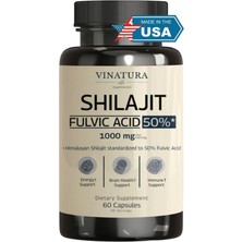 Vinatura Vınatura Shilajit Men And Women  1000MG Pure Himalayan Shilajit Standardized To 50% Fulvic Acid  60 Capsul.
