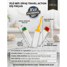 Lider Magnesia Difaş Seyahat Tipi Diş Fırçası 3 Ad Travel Action Toothbrush ( Renkler Stok Durumına Göre Karma Gönderilir)