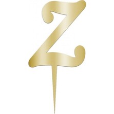 Zero Land Flzdgnkr Sarı Renkli Harf Pasta ve Kek Pleksi-Z