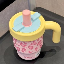 Bablov Fresh Fruit Collection Pipetli Termos Bardak Kulplu, Çelik Gövdeli, Sıcak & Soğuk Içecek Uyumlu Şık Tasarım Mug