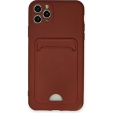 Derin Stok Iphone 11 Kılıf Kelvin Kartvizitli Silikon - Bordo