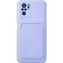 Derin Stok Redmi Note 10S Kılıf Kelvin Kartvizitli Silikon - Lila