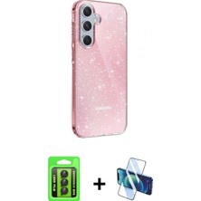 Pileli Store Pilelistore™ Galaxy A15 4g Kılıf Yankı Doku Prime - Siyah 3D Antistatik Seramik Nano Ekran Koruyucu + Raze Metal Kamera Lens - Sh