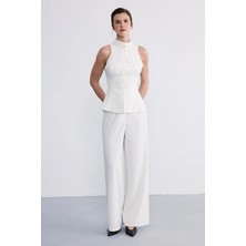 Facette Monarc Bluz Pantolon Takım Ekru
