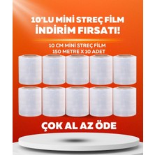 Dalpak Ambalaj Dilimli Streç Film 17 Micron 10 cm 150 Metre x 10 Adet
