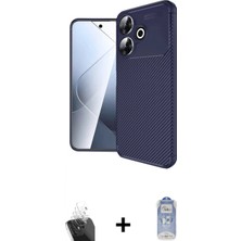 Marsilyan™- Redmi 13 4g Kılıf Eksen Form Prime - Siyah Joko Magic 5d Cam + Şeffaf Kamera Lens Koruma Cam