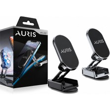 Auris Aurıs ARS-H10 Çift Katlanır Mıknatıslı Yapışkanlı Araç Içi Telefon Tutucu