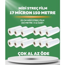 Dalpak Ambalaj Streç Film 17 Micron 25 cm 150 Metre x 12 Adet