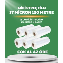 Dalpak Ambalaj Streç Film 17 Micron 25 cm 150 Metre x 6 Adet