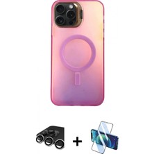 Pileli Store Pilelistore™ iPhone 15 Pro Max Kılıf Doruk Klasik Prime - Siyah 3D Antistatik Seramik Nano Ekran Koruyucu + Raze Metal Kamera Lens - Gs