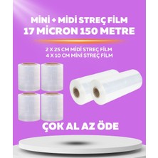 Dalpak Ambalaj Streç Film Seti ( 4 Adet 10 cm + 2 Adet 25 cm ) 17 Mikron