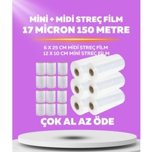 Dalpak Ambalaj Streç Film Seti ( 12 Adet 10 cm + 6 Adet 25 cm ) 17 Mikron