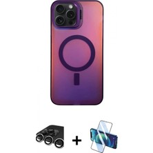 Pileli Store Pilelistore™ iPhone 15 Pro Max Kılıf Doruk Klasik Prime - Siyah 3D Antistatik Seramik Nano Ekran Koruyucu + Raze Metal Kamera Lens - Gs