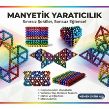 Colezium Sihirli Manyetik Toplar Dyum Mıknatıs Küp Bilye 216 Adet Cube Küp Dymium