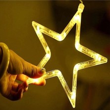 Colezium Yıldız Sarkıtlı Perde LED Aydınlatma - 3m Genişlik, 8 Modlu, Günışığı Renk,ev Süsleme Işığı