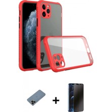 Pileli Store Pilelistore™ iPhone 11 Pro Kılıf Nova Asil Özel Seri - Siyah 3D Antistatik Hayalet Cam Ekran Koruyucu + Shine Kamera Lens Koruma Cam - Sh